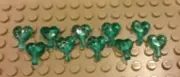 Lego NEW Friends Set/10 Trans Blue Heart Jewels - Princess Girl Gem Crystal
