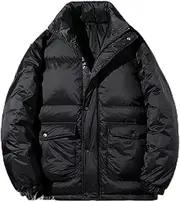 [BybAgs] Outdoor Sports Down Jackets Stand Collar Puffer Jacket Fall Running Coats for Hiking Ski Walking