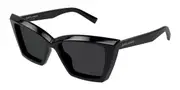 Saint Laurent SL 657/F Asian Fit 001 Men's Sunglasses Black Size 55