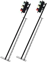 HANABASS 2pcs Model Train Signals Realistic Traffic Light Decor for Micro Landscapes DIY Scene Props for Railroads Enhance Creativity Spatial Awareness Model Layouts