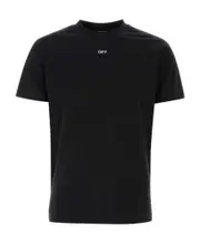 Off-White Logo Printed Crewneck T-Shirt S,XL,M,XXL,XXXL Black