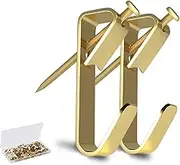 100 Pcs Picture Hangers, 30lbs Professional Picture Hanging Hardware for Heavy Duty Picture Hooks with Nails, Picture Hang Kit for Office Pictures, Clock, Mirror, House Decoration, Wall Hanger.