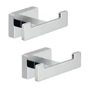 Nameeks ATN506 Chrome Gedy 2 Wall Mounted Robe Hooks