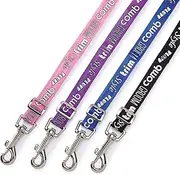 Top Performance Adjustable Grooming Loops - Versatile Nylon Loops to Secure Dogs on Tabletops While Grooming - Graffiti, ¼, Purple, Pink, Blue and Black, 4-Pack