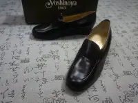 在飛比找Yahoo!奇摩拍賣優惠-日本製 YOSHINOYA 高級真皮粗跟鞋 USA 5 EU