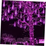 Halloween Lights Outdoor, Meteor Shower Lights Icicle Lights for Purple