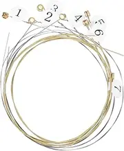 COOPHYA 7 String String Lyre Harp Replacement Metal Strings Kit Durable Musical Instrument Accessories Producing and Rich Sound Wide Compatibility