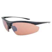 Epoch Eyewear Cadence Smaller Faces Golf Sport Sunglasses Black Frame Amber Lens
