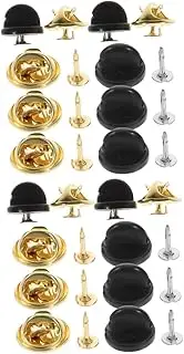 DOITOOL Sets Metal Lapel Pin Backs Locking Mechanism Craft Pins Replacement for Badges Jewelry