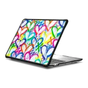 MacBook Pro 13-inch (M1 / M2 / Intel) Impact Case Rainbow Graffiti Hearts by Corey Paige Designs