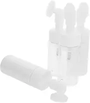 LOORGVEL Bubble Bottle Facial Dispenser Set 4pcs Plastic Face Brush Gentle Cleansing Brush for Travel Home