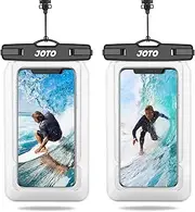 JOTO 2 Pack Floating Waterproof Phone Pouch Up to 7", IPX8 Floatable Underwater Phone Case Cellphone Dry Bag for iPhone 16 15 14 13 12 11 Pro Max Xs Max XR X 8 7 Plus SE/Galaxy S24 S23 S22 -Clear