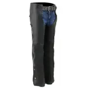 Milwaukee Leather SH2013 Kids Unisex Black Classic Leather Chaps