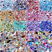 300pc Mix Shape Mix Size Flat Back Resin Crystal Rhinestones Beads Applique Nail