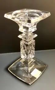 1 (One) WATERFORD Marquis BRIXTON Cut Crystal 8" Pillar Candle Holder-Signed