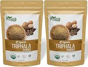 Organic Zing Triphala Powder | Gluten-Free & Vegan | Premium Herbal Blend of Amla, Haritaki & Bibhitaki | Fine Ground | 227g / 8 oz (Pack of 2)