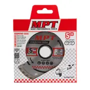 MPT Diamond Cutting Wheel 125mm Turbo PRO Cut Off Disc Wet & Dry Grinder Tile