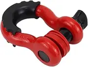 Off Road Recovery Shackle - Heavy Duty Off Road Recovery Shackle - 41887 Lbs Break Strength Tow Strap Large Bow Shackle with Isolator Washer for Road Car
