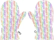 [Joisal] Trendy Unicorns Pastel Rainbow Cold Weather Gloves Kids, Big Kid Gloves Winter, Ideal for Cold Weather, Gloves Kids 8-10, Medium, Trendy Unicorns Pastel Rainbow