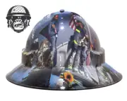 Custom Hydrographic Safety Hard Hat Mining 911 PRO CHOICE WIDE BRIM