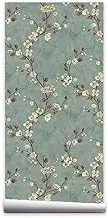 Taogift European Style Peel and Stick Vintage Floral Wallpaper Removable Self Adhesive Vinyl Floral Shelf Liner Contact Paper for Walls Furniture Cabinets Dresser Drawer Decal 17.7x117 Inches