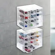 [KASTUN] Storage Case for 24 Hot Wheels, Matchbox Cars,Hot Wheels & Matchbox Display Case,Wall Mount,Display,2 Pack Hot Wheels Storage for 24 Toy Cars(1/64 Scale)