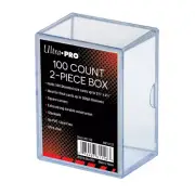 (1) Ultra Pro 100ct Count 2-Piece Clear Plastic Storage Slider Box ~ Gaming Deck