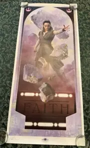 Star Wars Celebration limited art print "Rey's Faith" Russell Walks LE 250 17x38
