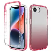 MCC iPhone 16e 2-in-1 Shockproof Clear Gradient Case Bumper Cover Apple iPhone16e [Pink]