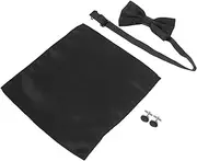 [FRCOLOR] 1Set Men Tuxedo with Bow Tie Handkerchief Elegant Satin Accessories for Weddings Anniversaries Formal Events Grooms and Business Attire