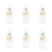 6x Dove 50ml Antiperspirant Roll On Deodorant w/ Coconut & Jasmine Flower Scent