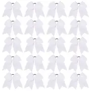 20 PCS 8 Inch Cheer Hair Bows Large Cheerleading Big Hair Bows with Ponytail ...