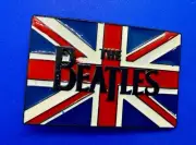 THE BEATLES Abbey Road Radio Show 1965 Album Union Jack UK Flag Belt Buckle