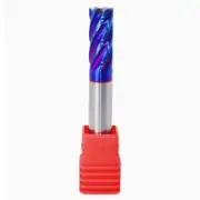 1Pcs 4mm 6 Flute Carbide End Mill CNC Milling Cutter HRC68 Nano Blue Coating