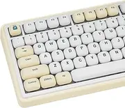 GEKUCAP 140Keys Cute PBT Keycaps, Minimalist MOG Profile Keycap, Dye-Sublimation White and Blue Key Caps, Custom Kawaii Keyboard Key caps Set for for Cherry Gateron MX Swithes Mechanical Keyboards