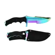 Fixed Blade Full Tang Knife Rainbow Hunting Outdoor EDC Collectors Hunting knife