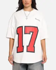 [CARRE] Carre Hitta Grid Iron T-shirt Off White/red - Size M M Off White/Red