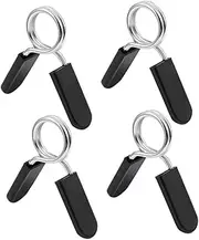 MUSISALY 4pcs Barbell Clamps Barbell Buckle Spring Clip for Dumbbell Bar Weightlifting Bar Collar