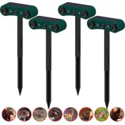 4Packs Solar Outdoor Motion Sensor Alarm 2*130db Motion Detector Alarm 4 Modes