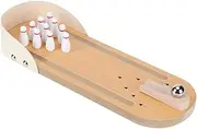 Table Top Mini Bowling Game Set, Tabletop Wooden Board Mini Desktop Tiny Bowling, Family Party Playing Decompression Entertainment Games Toy for Men Women Teens Boys