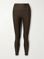 [Alo Yoga] Alo Yoga - Cropped Airlift Leggings - Brown - small small Brown