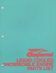 CHAPARRAL LIQUID COOLED SNOWMOBILE ENGINE G44BW, G34BW PARTS LIST MANUAL (213)