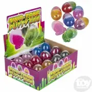 TWO TONE PUTTY EGGS 2 1/2" TWO TONE EGGS WITH GLITTERY PUTTY-QTY 12 NEW AGES 3+