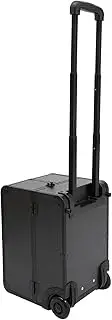 EcoTypee Rolling Makeup Train Case with Wheels, Makeup Train Case with 6 Trays, Cosmetic Makeup Trolley Cart Travel Case On Wheels for Hairstylists, Beauticians, Black, Modern