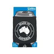 Made In Australia - Funny Novelty Stubby Holder With Base