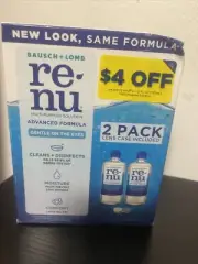 Bausch & Lomb Renu Contact Lens Advanced Multipurpose Solution 2X 12 Fl Oz 9/25