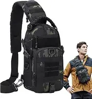 [Riaisttd] Sling Bag, Outdoor Camping Chest Pack, Waterproof Sports Army-Style Shoulder Bag, Ideal for Hiking, Climbing, Cycling, Fishing, Camping, Versatile Travel Accessory, Multicolor, single