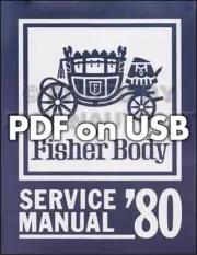 1980 Cadillac Shop Manual and Body Repair USB Deville Eldorado Seville Fleetwood (for: Cadillac)