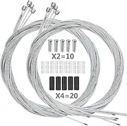 Hyacinth 10PCS Premium Bike Shift Cable, Professional Bicycle Shift Wire Kit for Mountain and Road Bicycle, for Free 5 O-Rings, 10 End Ferrules and 20 End Caps