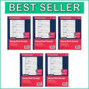 5-Pack Carbonless Money and Rent Receipt Books for Effortless Transactions